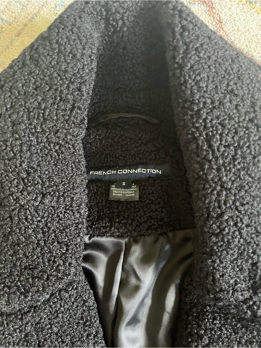 French Connection Teddy Coat for Women - Classic Single-Breasted Overcoat - Picture 2 of 4